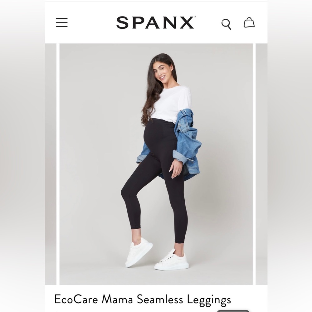 Spanx Maternity Leggings, very black, size medium - worn once